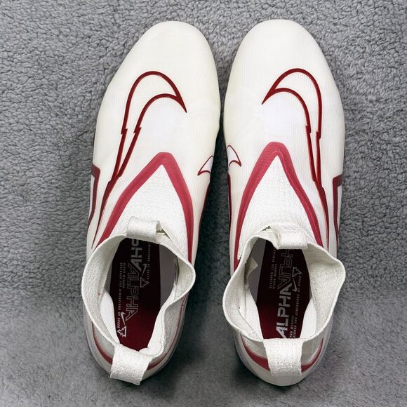 Nike Alpha Menace Elite 3 Mens Size 16 Football Shoes Cleats White Dark Red main image 7